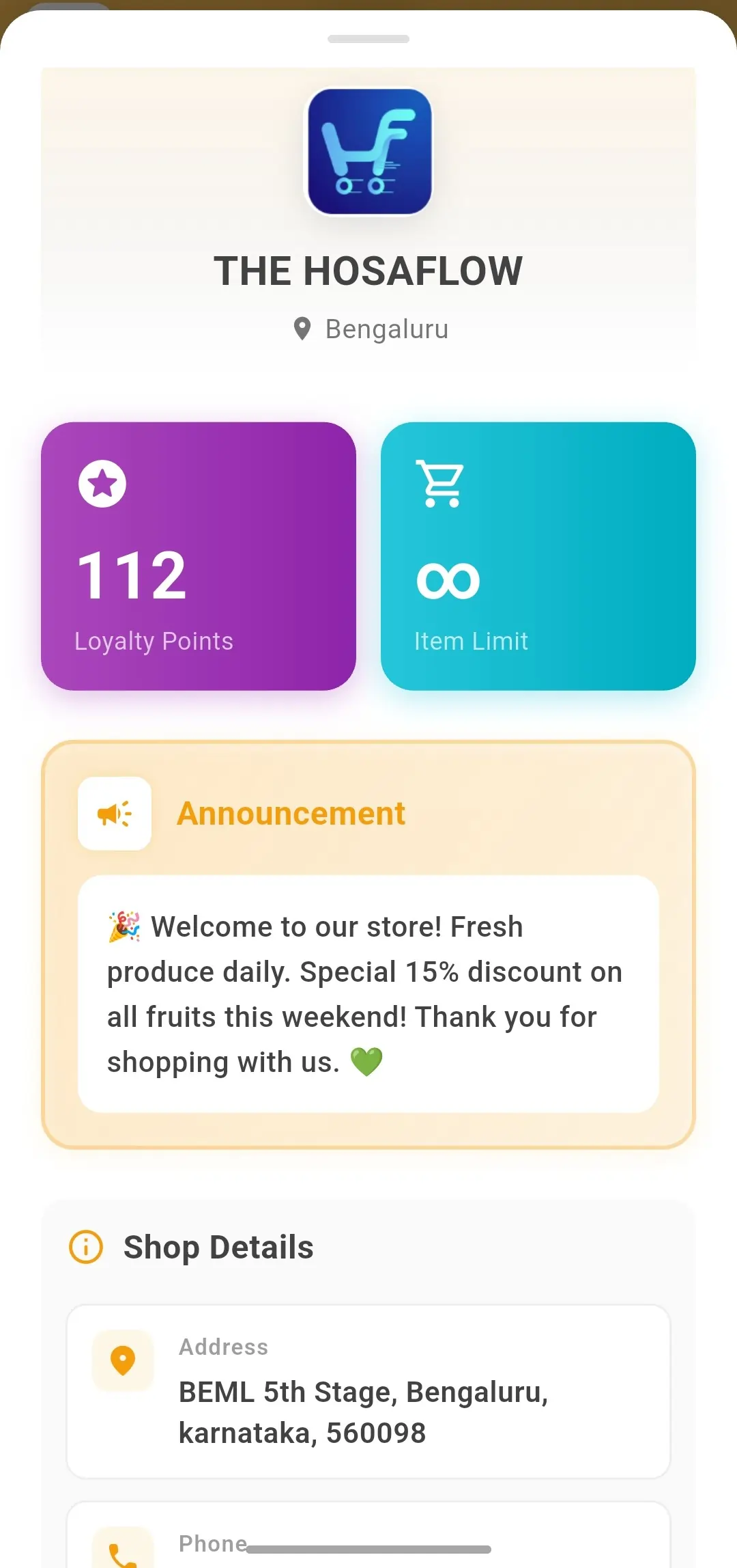 HosaFlow app screenshot