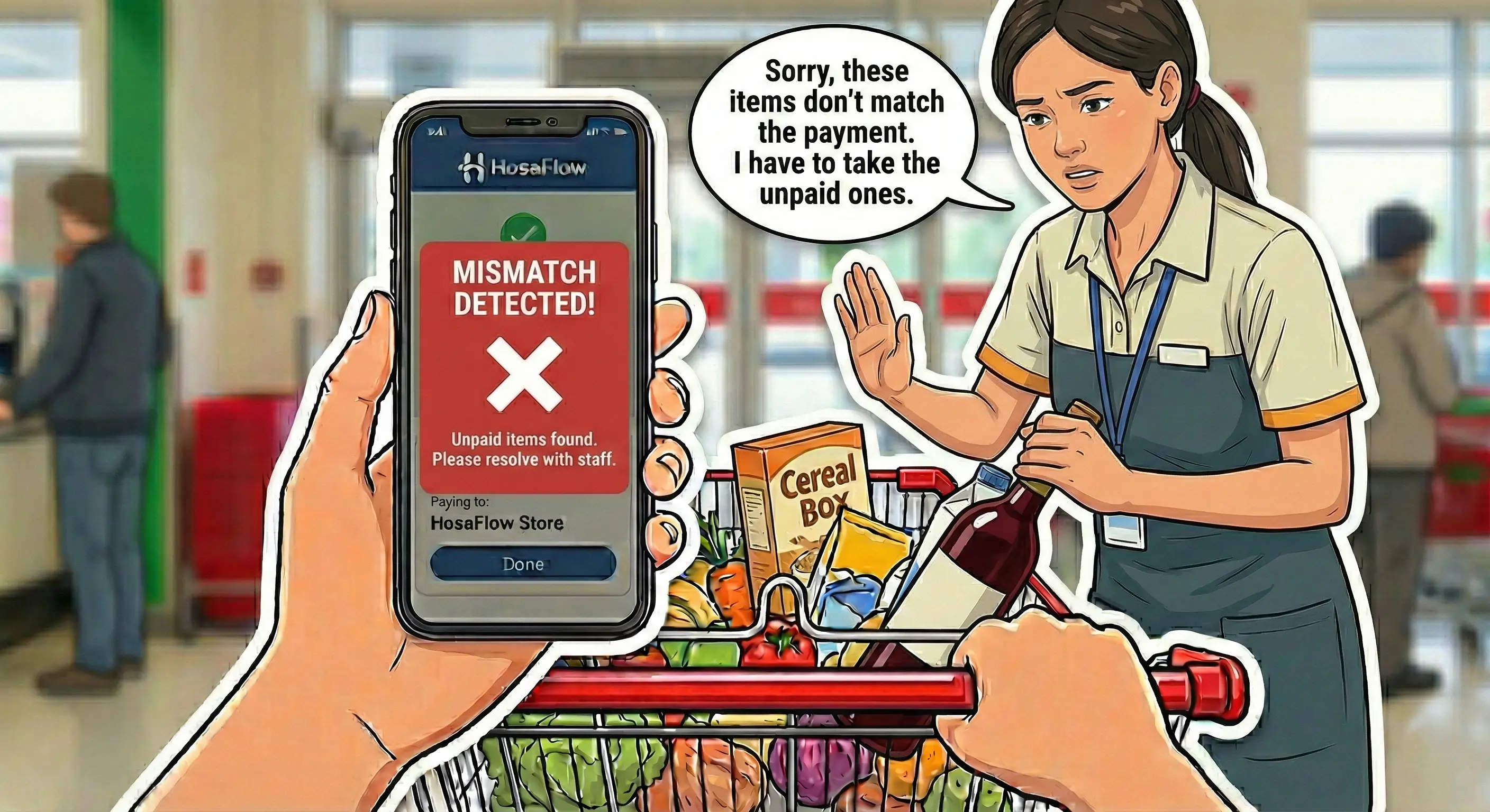 Manual verification finding unpaid product mismatch